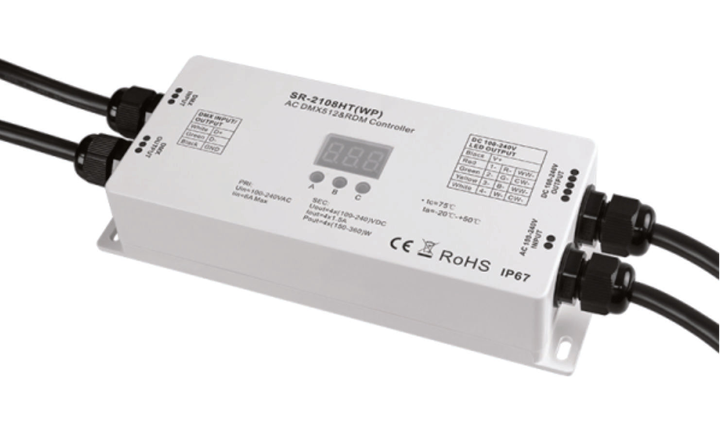 DR SERIES LED Drivers /Controllers - DR-DMX-120-4CH-DEC